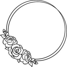 Rose Circle Frame