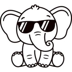 Elephant With Sunglasses