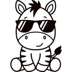 Zebra With Sunglasses