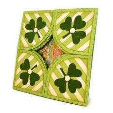 Card Shamrock Folded Corners