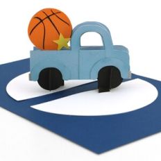 A2 Sliceform Card Truck Basketball