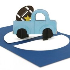 A2 Sliceform Card Truck Football