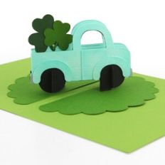 A2 Sliceform Card Truck St Patrick