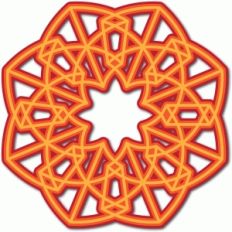 abstract circle frame layers
