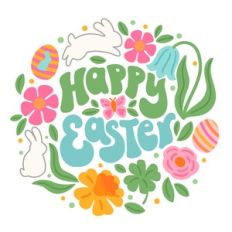 Happy Easter Retro Sign