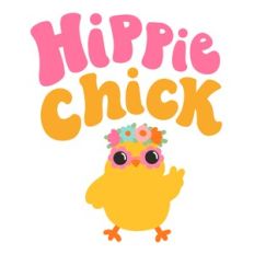 Hippie Chick Easter Sign