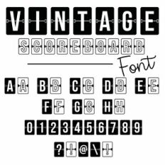 Vintage Scoreboard Font
