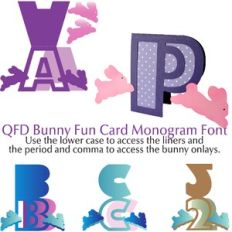 QFD Bunny Fun Card Monogram Font