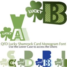 QFD Lucky Shamrock Card Monogram