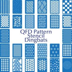 QFD Pattern Stencil Dingbat Font