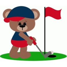 golfing bear golf fun