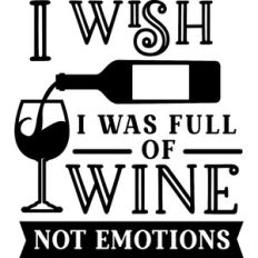 Wish I Was Full Of Wine Not Emotions