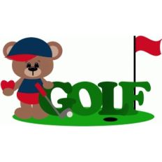 i love golf bear golfing