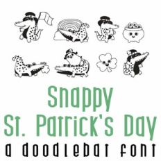 Snappy St. Patrick's Day Doodlebat Font