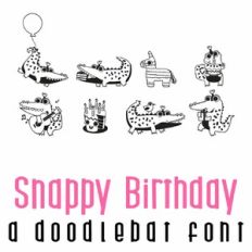 Snappy Birthday Doodlebat Font