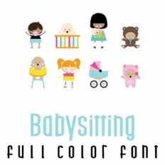 Babysitting Full Color Font