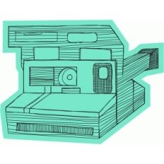 camera polaroid sketch