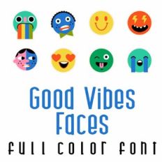 Good Vibes Faces Full Color Font
