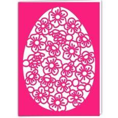 Apple Blossom Lace Easter Egg Card
