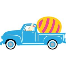 blue truck easter