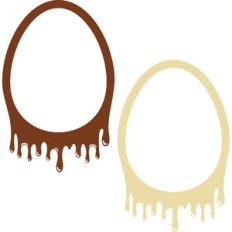 dripping chocolate easter egg frame