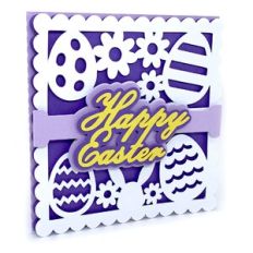 happy easter and eggs card