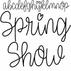 spring show handwriting script font