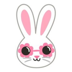 Easter Bunny Head with Sunglasses