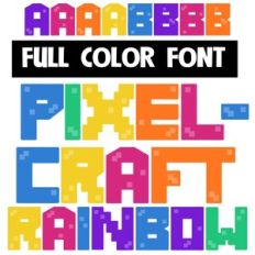 Pixelcraft Rainbow Color Font