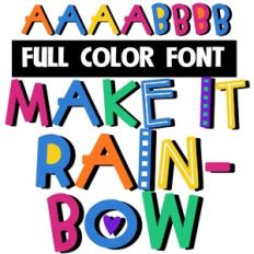Make it Rainbow Color Font