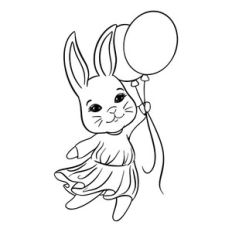 Bunny with balloons
