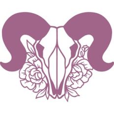 floral ram skull