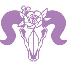 floral ram skull