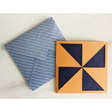 windmill quilt block card and envelope