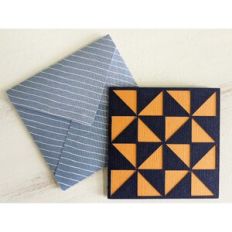 windmill quilt block card and envelope
