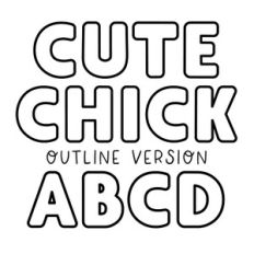 BFC Cute Chick Bold Soft Outline Font