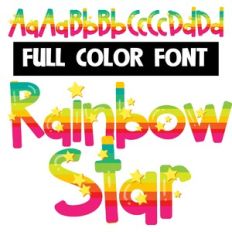 Rainbow Star Color Font