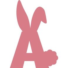 Easter Bunny Letter A