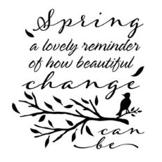Spring  a lovely reminder of how beautiful change can be