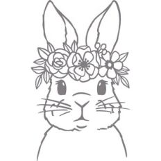 bunny with flower crown