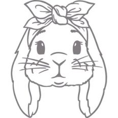 lop bunny with bandana