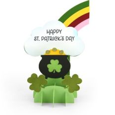 5X7 Grid Pop Up Card St Patrick Pot Of Gold