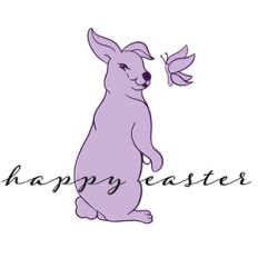 Happy Easter Bunny with Butterfly