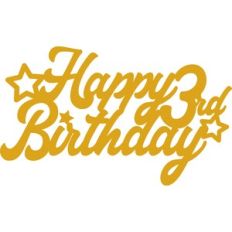Happy 3rd Birthday Cake Topper
