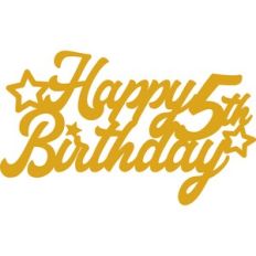 Happy 5th Birthday Cake Topper