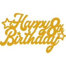 Happy 8th Birthday Cake Topper