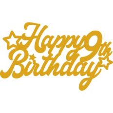 Happy 9th Birthday Cake Topper