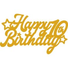 Happy 10th Birthday Cake Topper