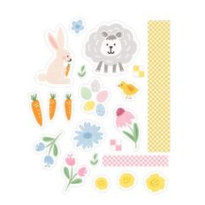 Spring Easter Print and Cut Sticker Sheet