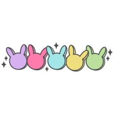 Retro Bunny Border